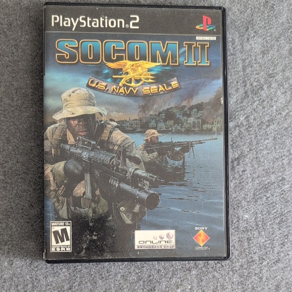 SOCOM II: U.S. Navy SEALs PlayStation 2 PS2 Black Label Complete CIB Tested